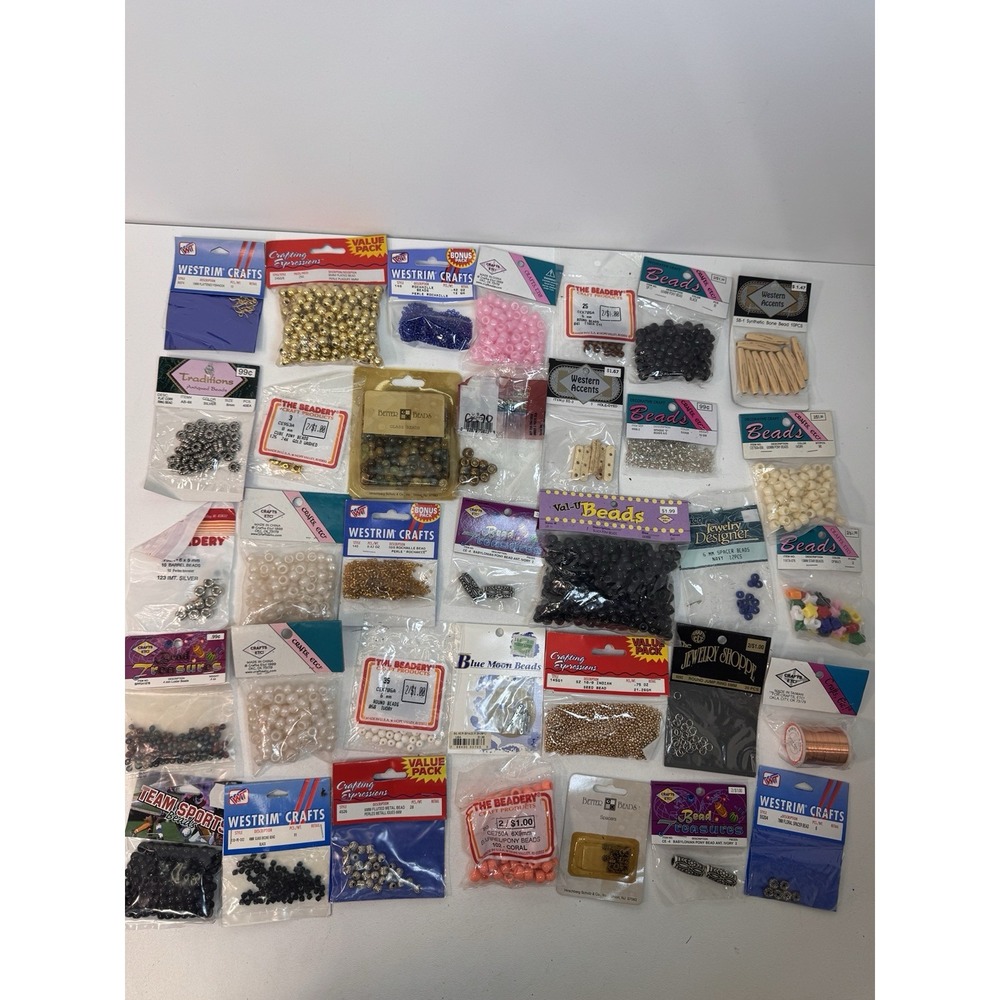 Vintage 90's New Old Stock Bead Lot 10lbs Total Weight